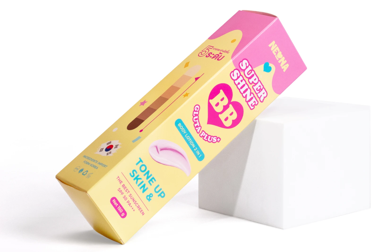 รูปตัวอย่างงานผลิตกล่องสกินแคร์ Neona จาก Box Corner Art รูปที่ 4