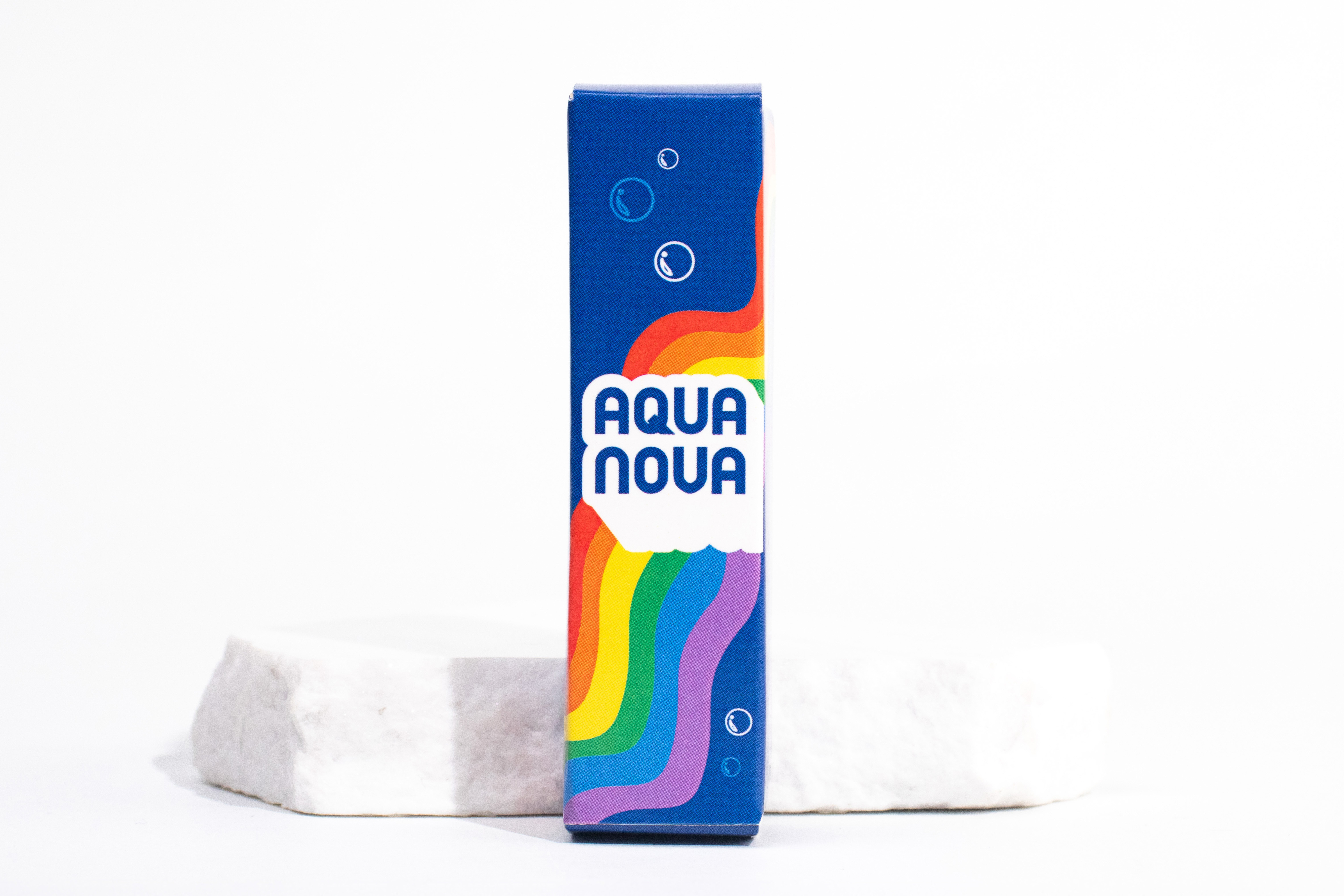 รูปตัวอย่างงานผลิตกล่องเครื่องสำอาง Aquanova Lip Balm จาก Box Corner Art