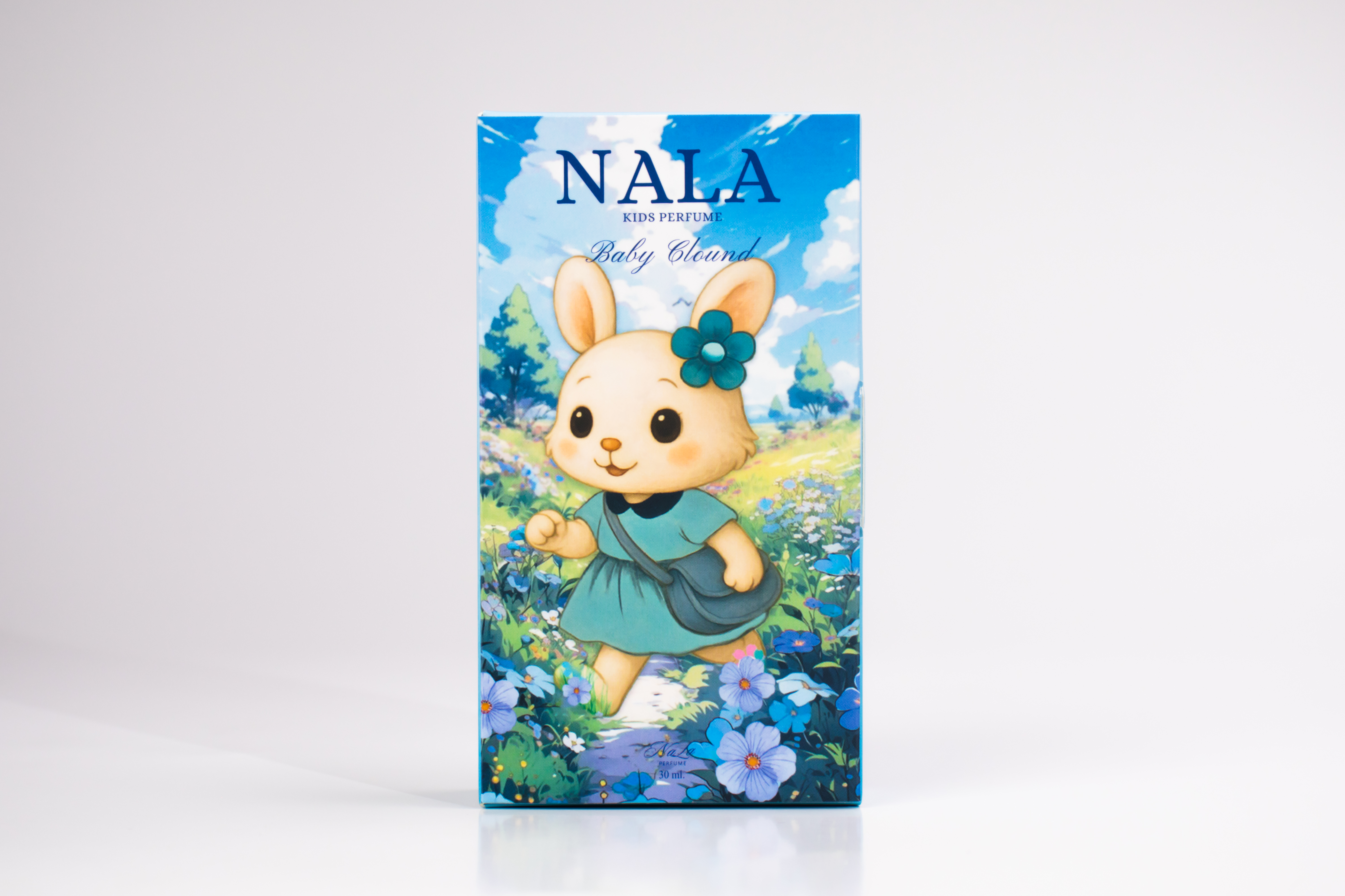 รูปตัวอย่างงานผลิตกล่องน้ำหอม Nala น้ำหอม กลิ่นเบบี้คลาวด์ จาก Box Corner Art