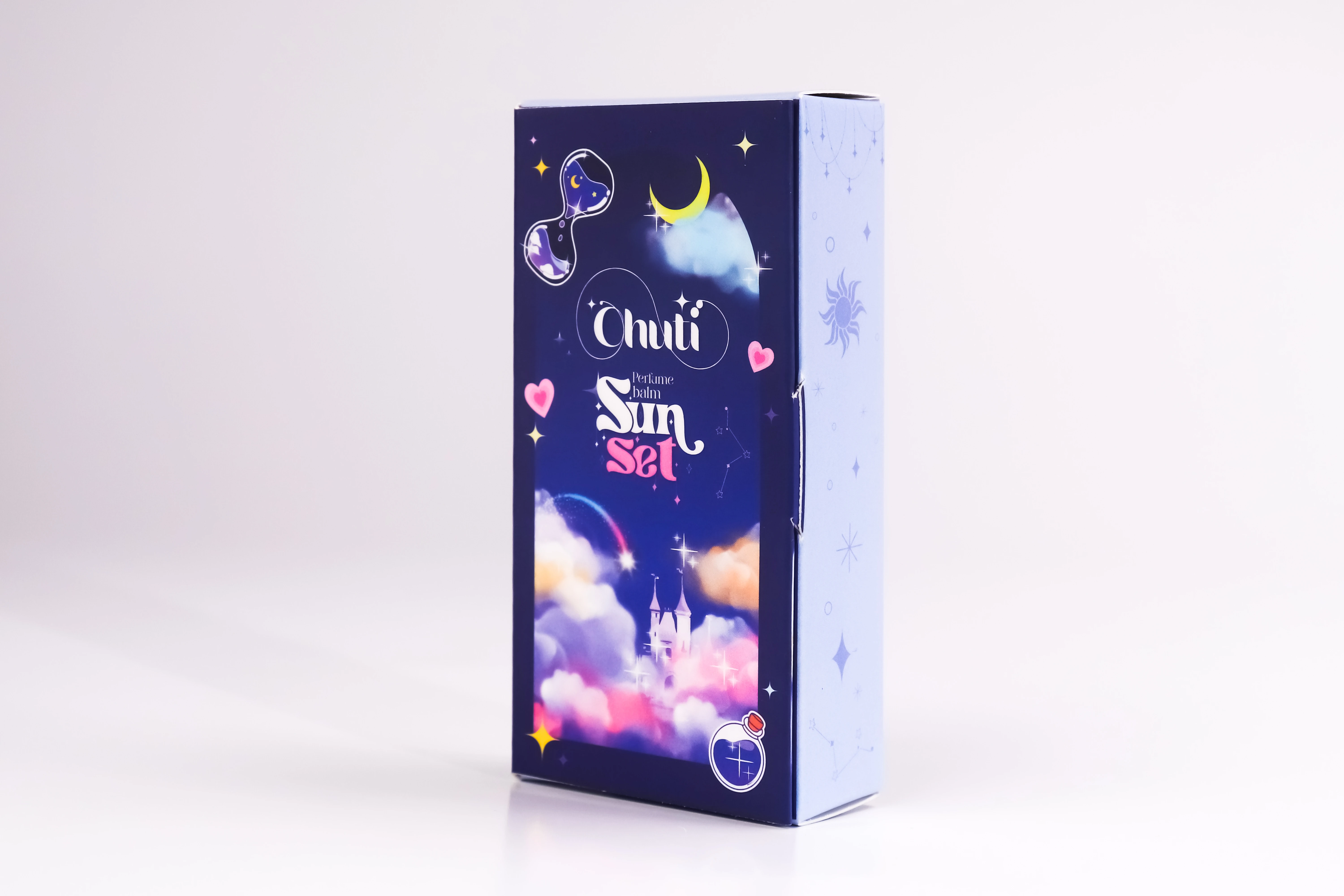 รูปตัวอย่างงานผลิตกล่องน้ำหอม Chuti Sunset จาก Box Corner Art รูปที่ 2