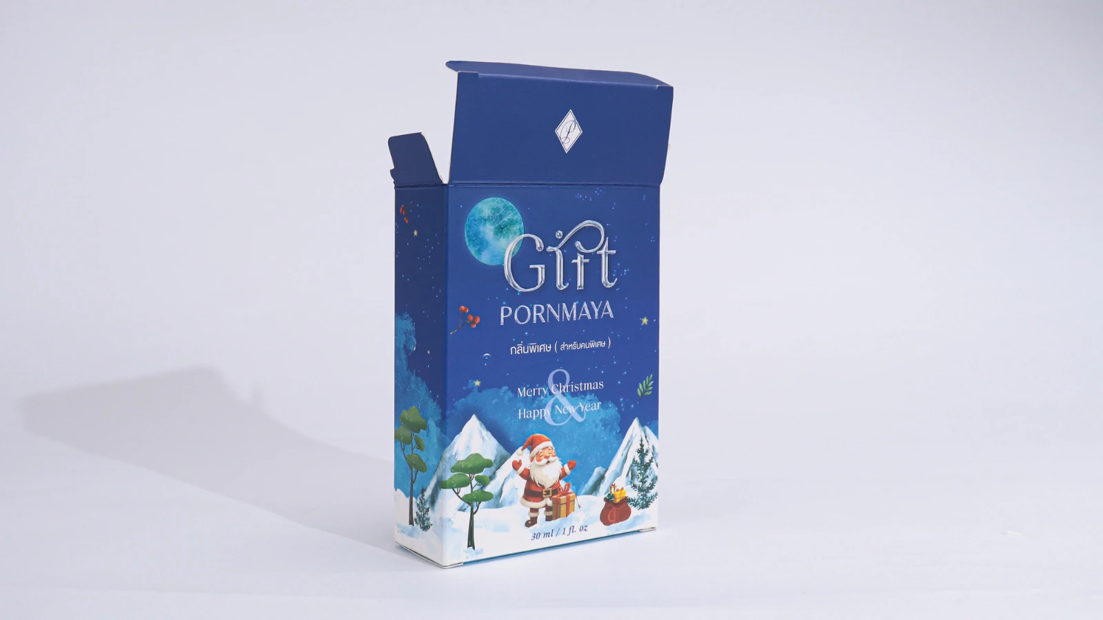 รูปตัวอย่างงานผลิตกล่องน้ำหอม Gift Pornmaya Christmas จาก Box Corner Art รูปที่ 10