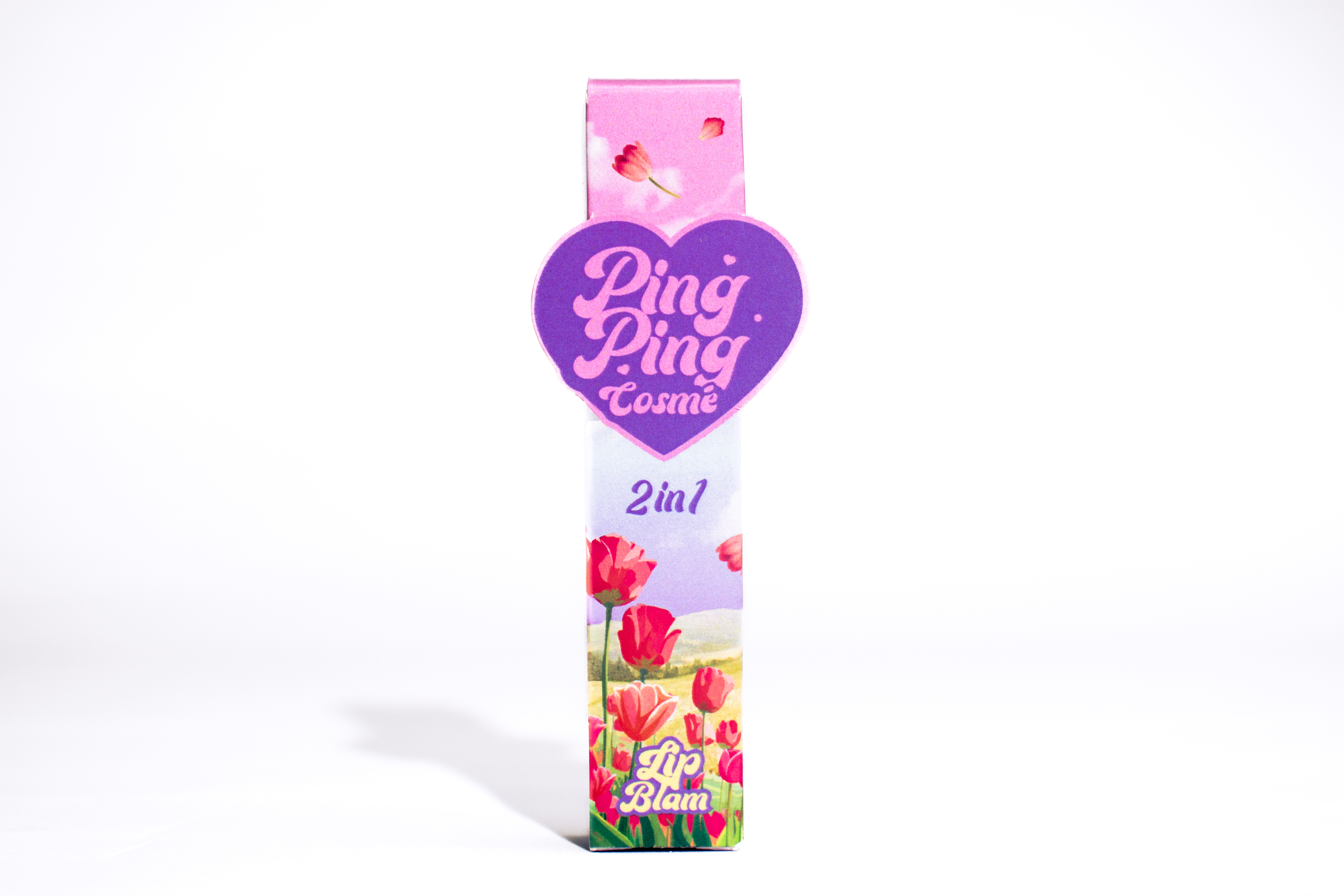รูปตัวอย่างงานผลิตกล่องเครื่องสำอาง Ping Ping Cosme Lip Balm จาก Box Corner Art รูปที่ 6