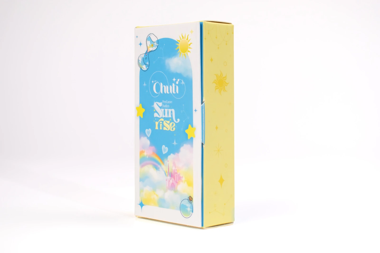 รูปตัวอย่างงานผลิตกล่องน้ำหอม Chuti Sunrise จาก Box Corner Art รูปที่ 3