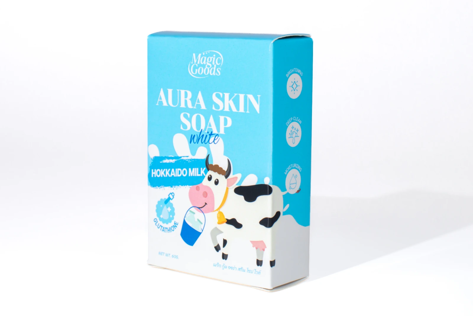 รูปตัวอย่างงานผลิตกล่องสบู่ Magic Goods Aura Skin Soap White Hokkaido Milk จาก Box Corner Art รูปที่ 3