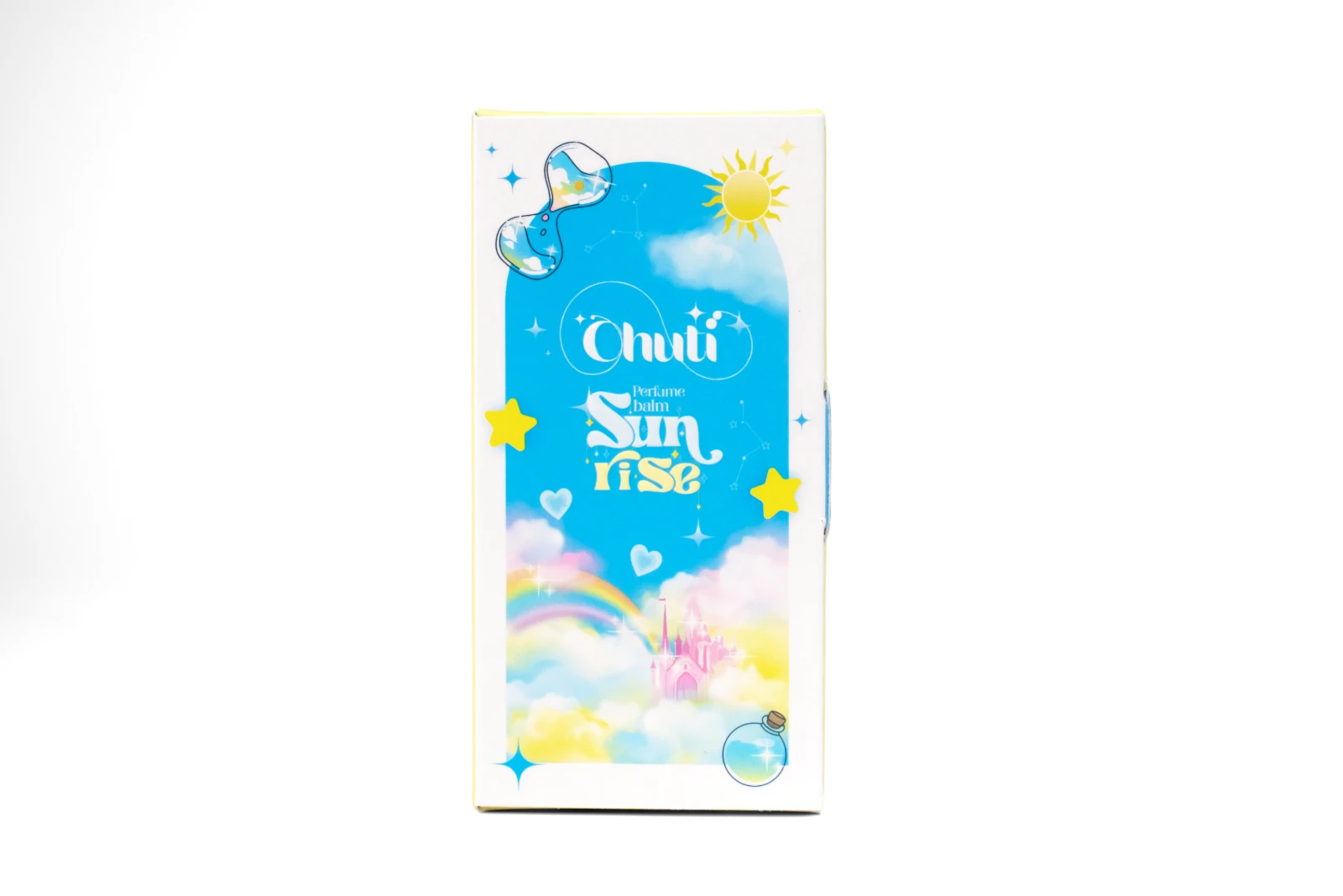 รูปตัวอย่างงานผลิตกล่องน้ำหอม Chuti Sunrise จาก Box Corner Art