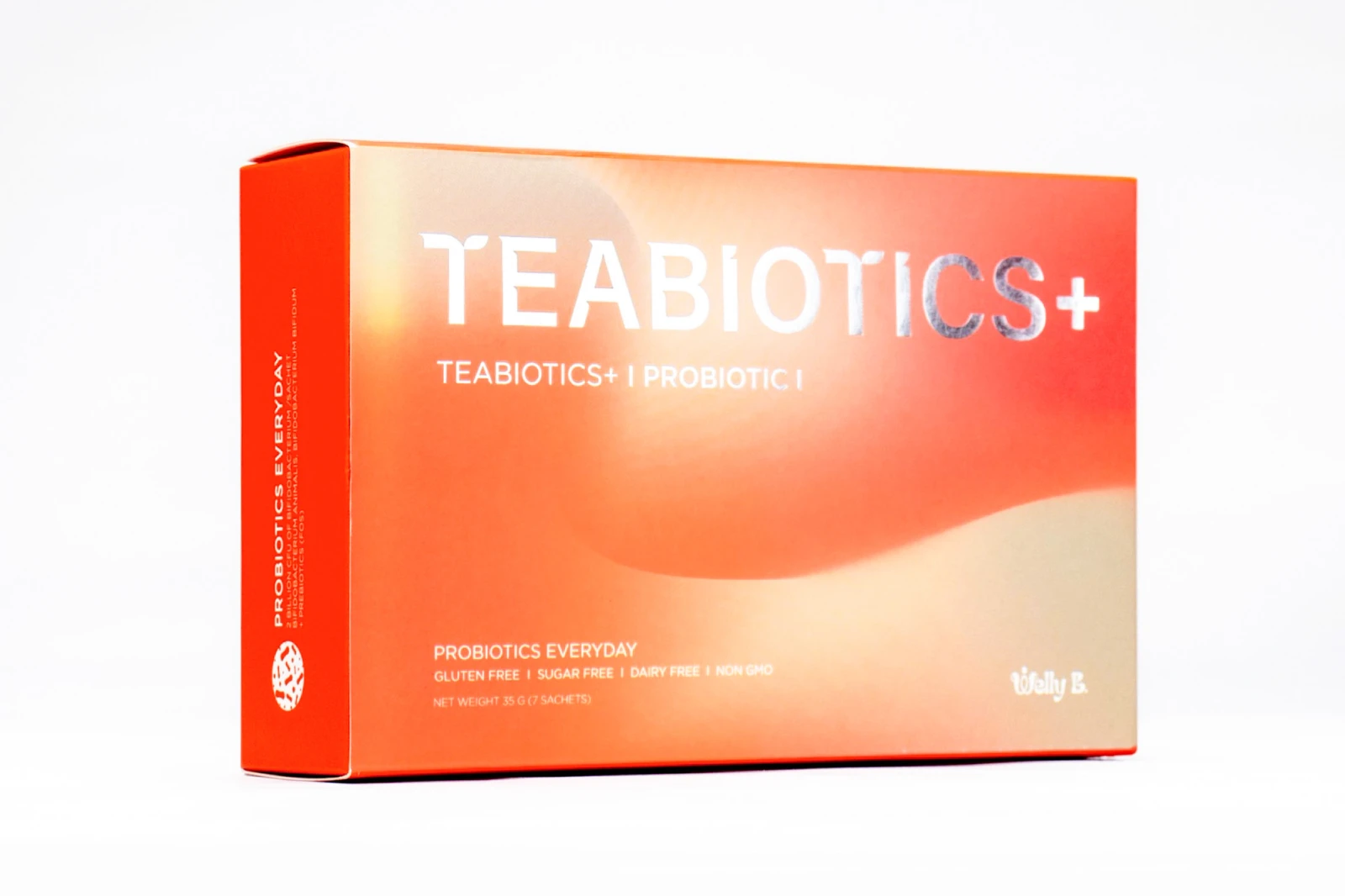 รูปตัวอย่างงานผลิตกล่องเสริมอาหาร Welly B Teabiotics+ Probiotic จาก Box Corner Art รูปที่ 2