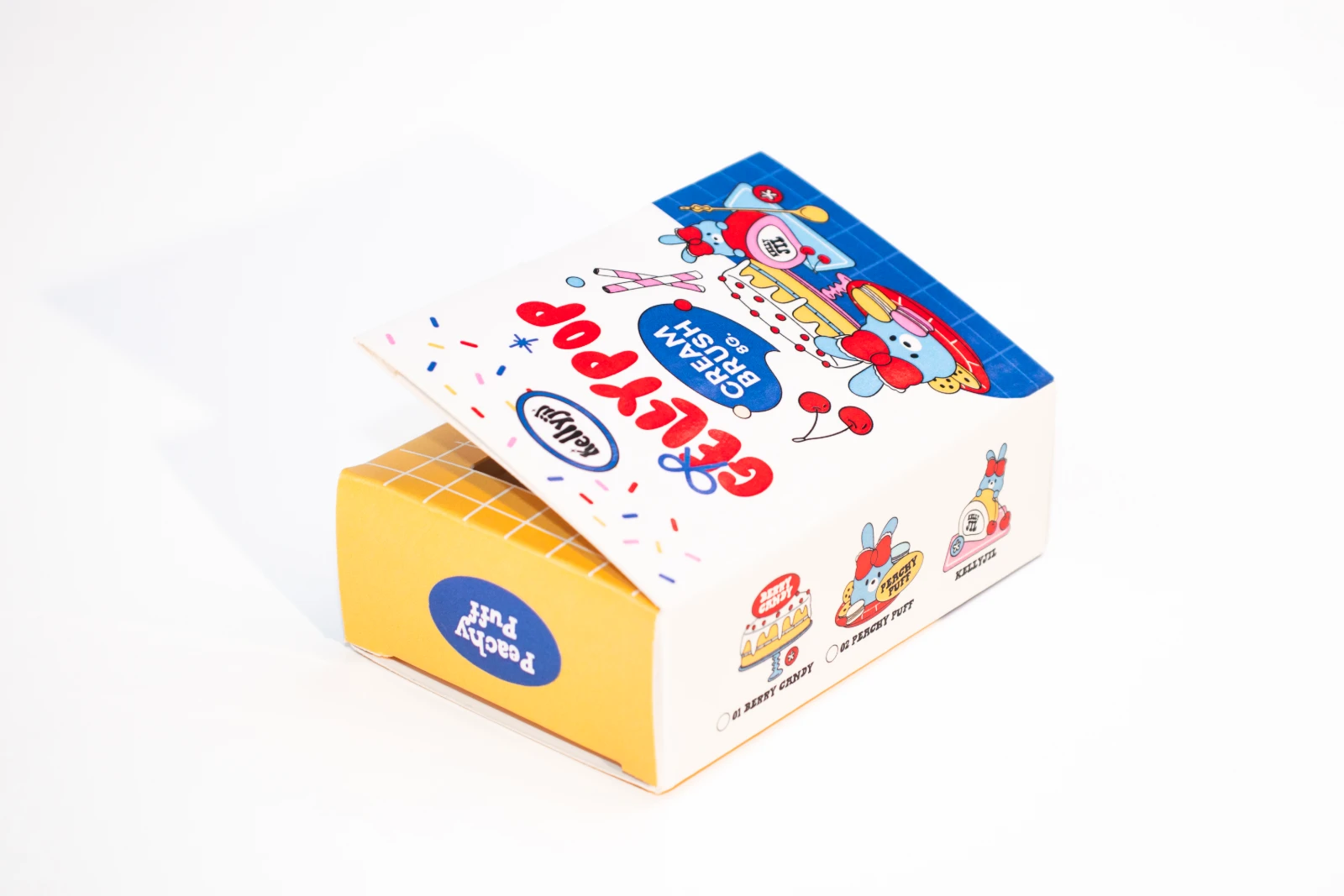 รูปตัวอย่างงานผลิตกล่องทรงสมุด Kellyjii Gellypop Cream Blush ทรงสมุด จาก Box Corner Art รูปที่ 6