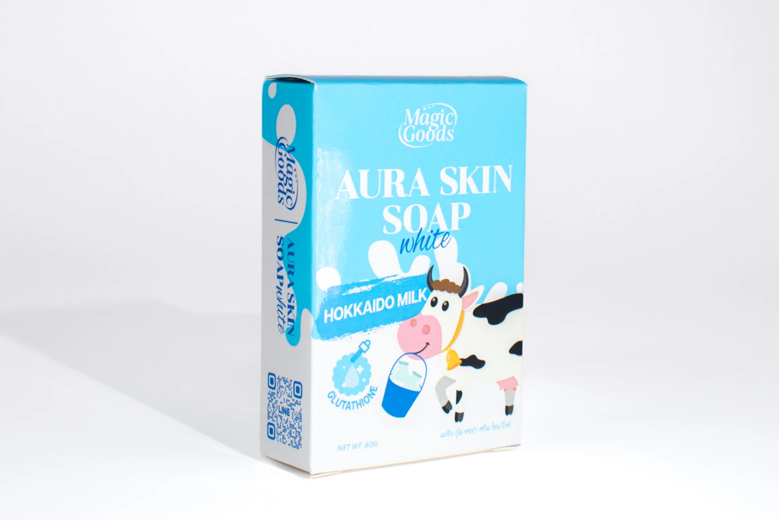 รูปตัวอย่างงานผลิตกล่องสบู่ Magic Goods Aura Skin Soap White Hokkaido Milk จาก Box Corner Art รูปที่ 2