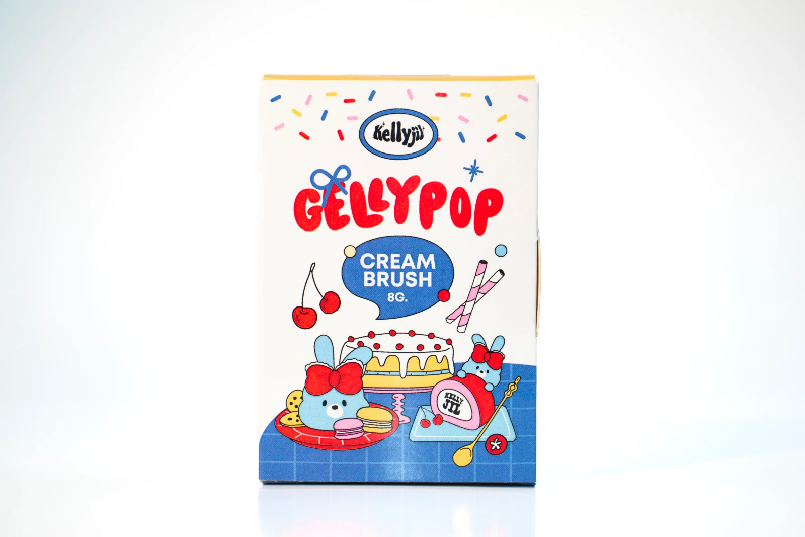 รูปตัวอย่างงานผลิตกล่องทรงสมุด Kellyjii Gellypop Cream Blush ทรงสมุด จาก Box Corner Art
