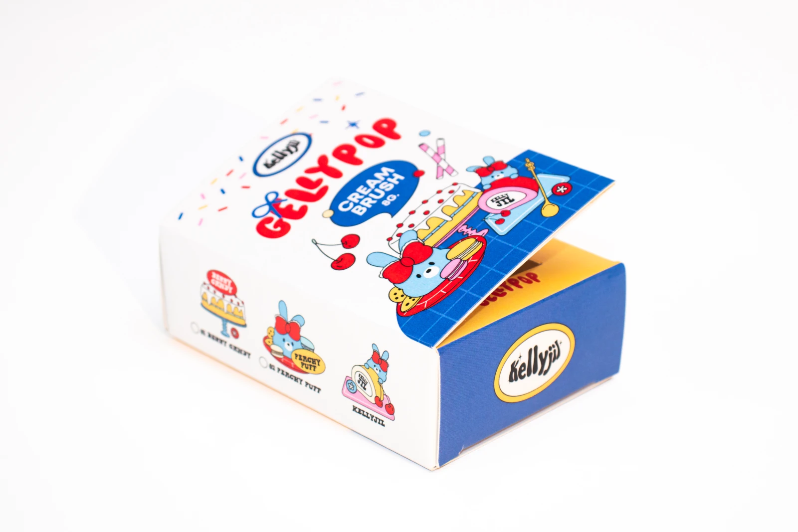 รูปตัวอย่างงานผลิตกล่องทรงสมุด Kellyjii Gellypop Cream Blush ทรงสมุด จาก Box Corner Art รูปที่ 7