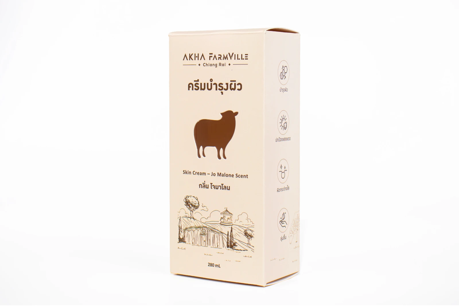 รูปตัวอย่างงานผลิตกล่องน้ำหอม Akha farmville กลิ่นโจมาโลน จาก Box Corner Art รูปที่ 3