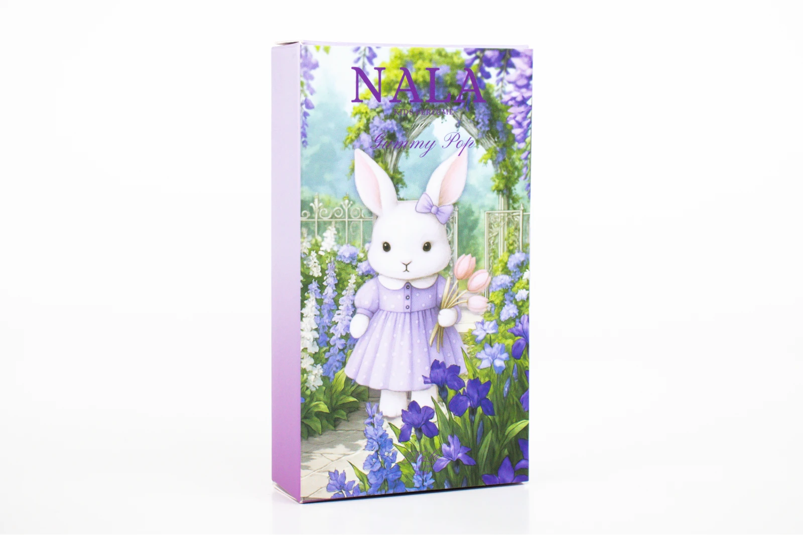 รูปตัวอย่างงานผลิตกล่องทรงสมุด NALA Kids Perfume Gummy Pop กล่องสมุดฝาเสียบ จาก Box Corner Art รูปที่ 2