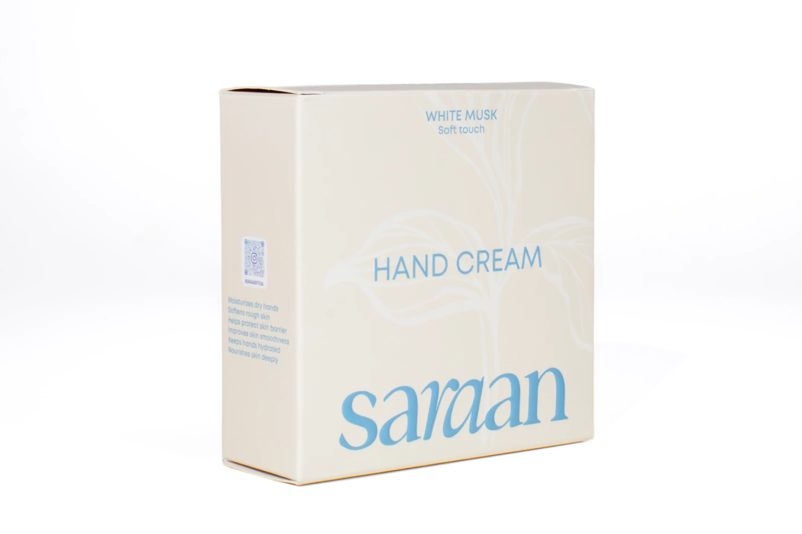 รูปตัวอย่างงานผลิตกล่องเครื่องสำอาง กล่องแฮนด์ครีม Saraan White Musk แบบฝาเสียบ จาก Box Corner Art รูปที่ 4