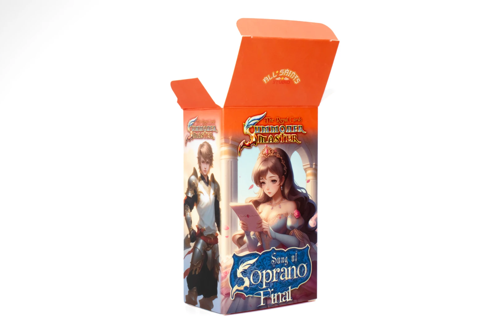 รูปตัวอย่างงานผลิตกล่องของเล่น BOX The Royal Cards Summoner Master Song of Soprano Final กล่องฝาเสียบ จาก Box Corner Art รูปที่ 5