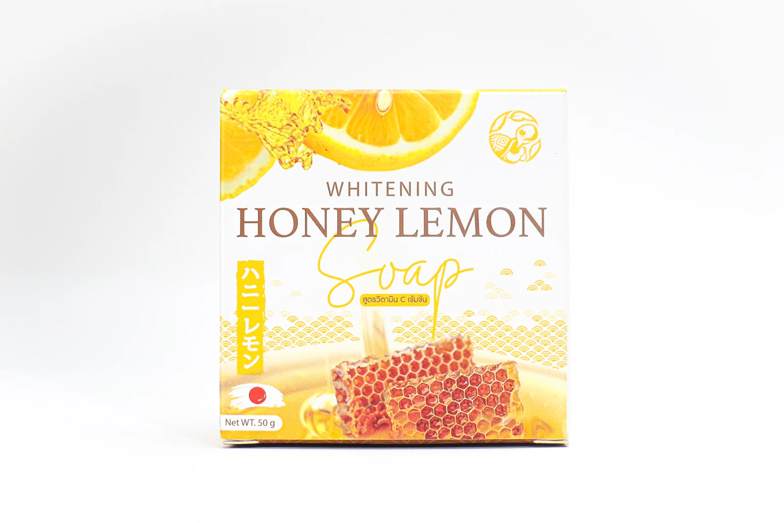 รูปตัวอย่างงานผลิตกล่องสบู่ Honey Lemon Soap กล่องฝาเสียบลายน้ำผึ้งมะนาว จาก Box Corner Art รูปที่ 6