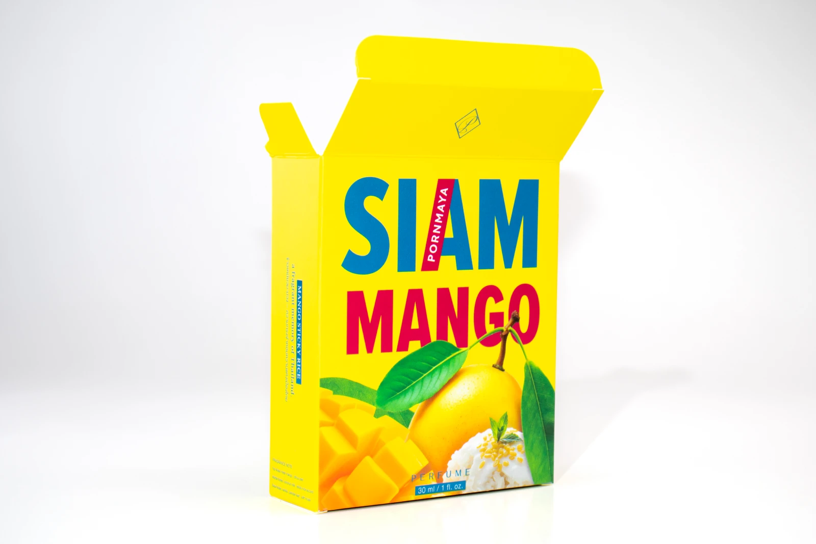 รูปตัวอย่างงานผลิตกล่องเครื่องหอม Pornmaya Siam Mango กล่องฝาเสียบ จาก Box Corner Art รูปที่ 7