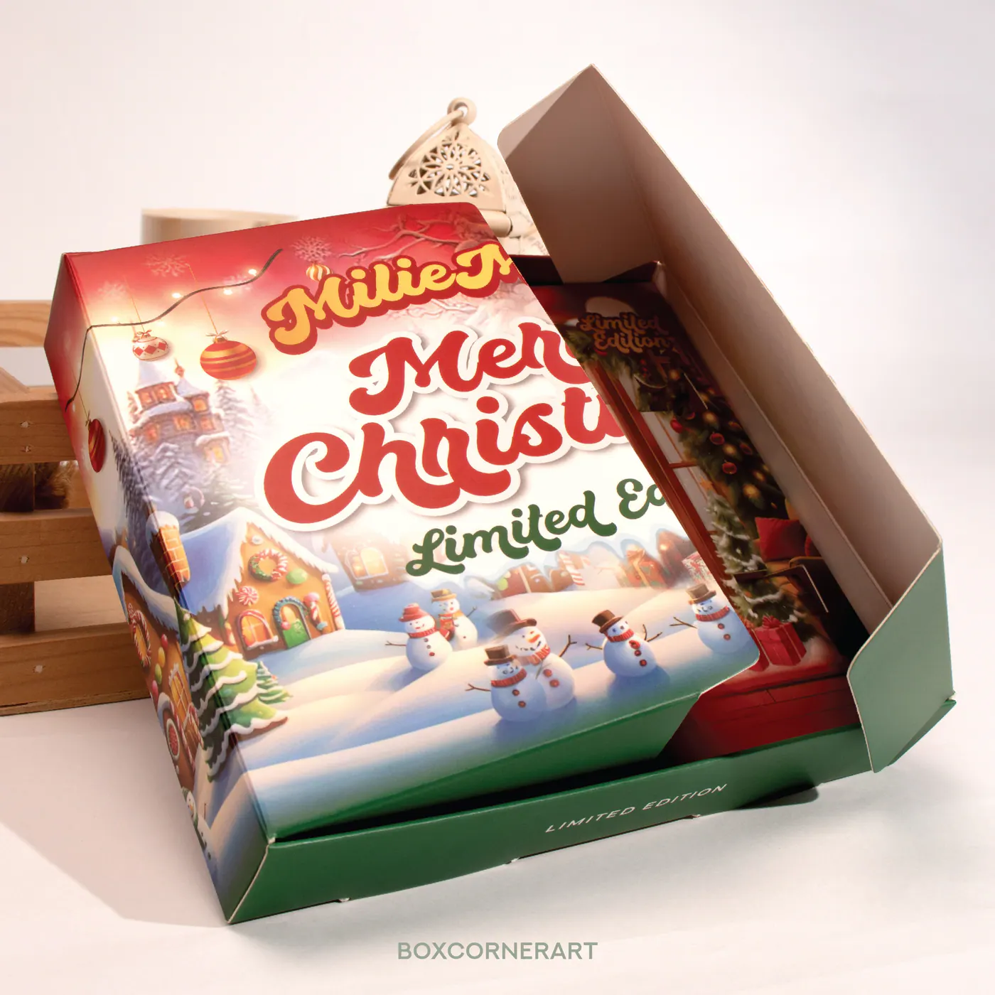รูปตัวอย่างงานผลิตกล่องเซ็ต Milliemink Christmas Gift จาก Box Corner Art รูปที่ 2