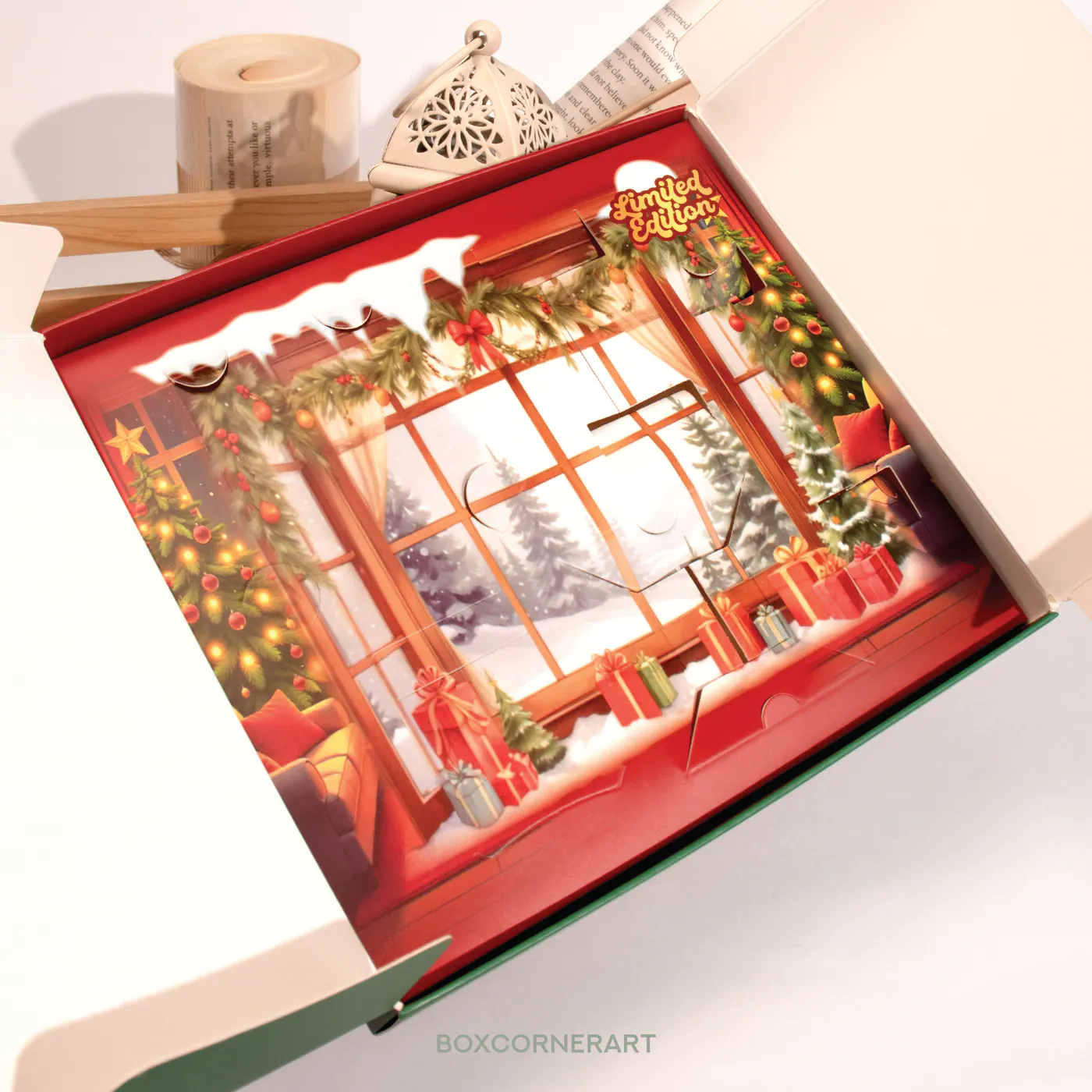 รูปตัวอย่างงานผลิตกล่องเซ็ต Milliemink Christmas Gift จาก Box Corner Art รูปที่ 3