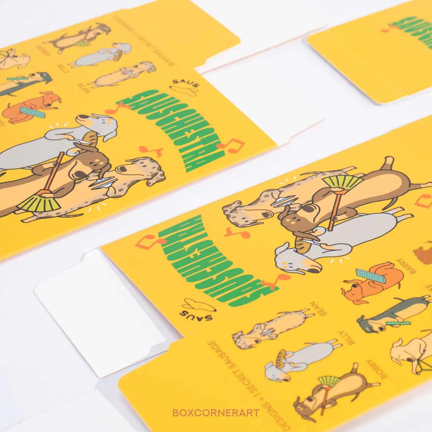 รูปตัวอย่างงานผลิตกล่องของเล่น SAUSCHESTRA จาก Box Corner Art รูปที่ 2